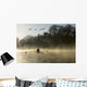 Sculling in mist on River Thames Wall Mural