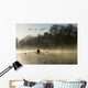 Sculling in mist on River Thames Wall Mural