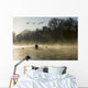 Sculling in mist on River Thames Wall Mural
