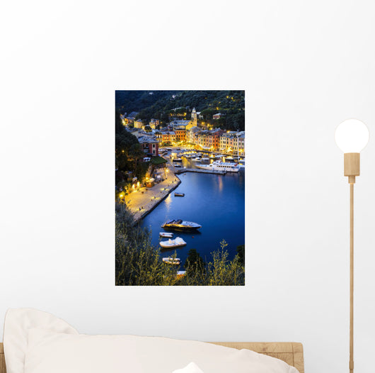 View of the harbour at dusk Wall Mural