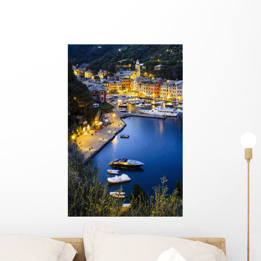 View of the harbour at dusk Wall Mural