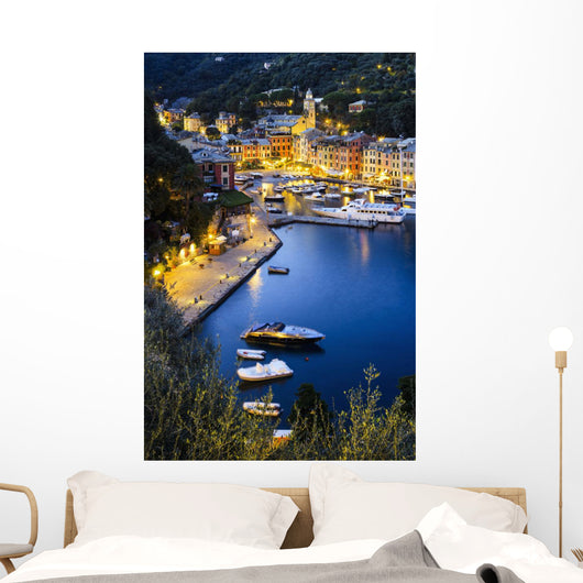 View of the harbour at dusk Wall Mural