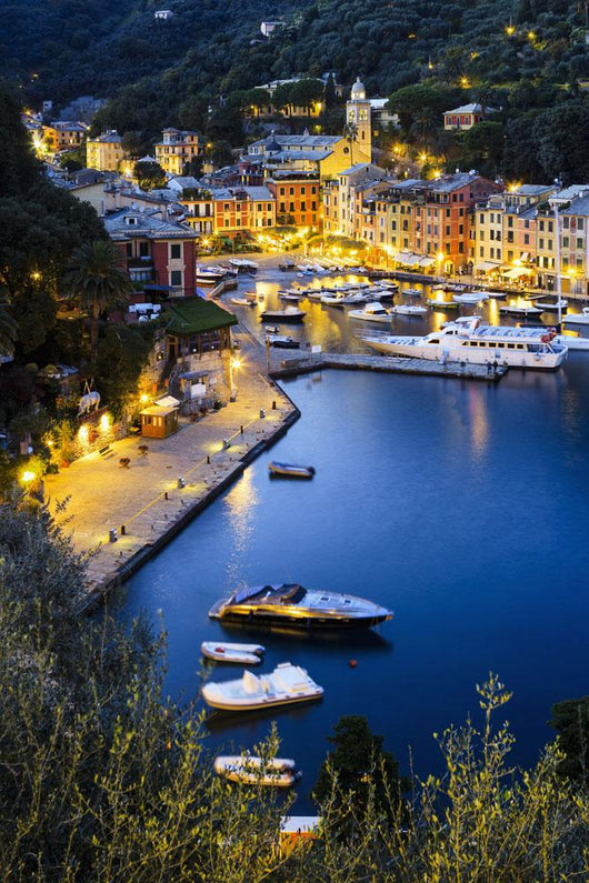 View of the harbour at dusk Wall Mural