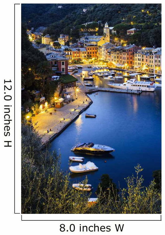 View of the harbour at dusk Wall Mural