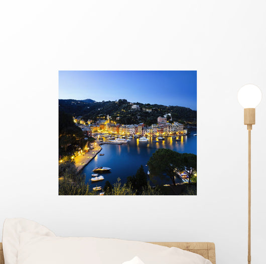 View of the harbour at dusk Wall Mural