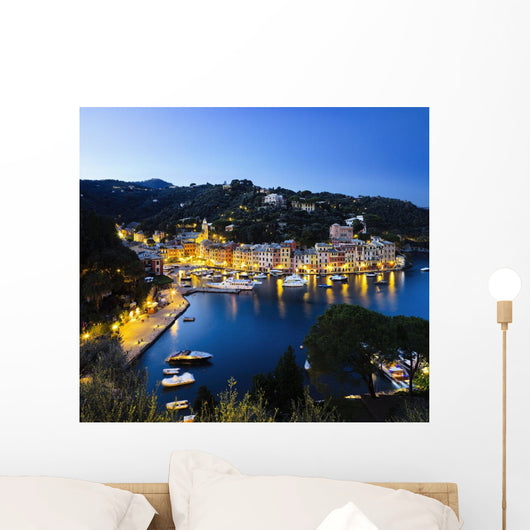 View of the harbour at dusk Wall Mural
