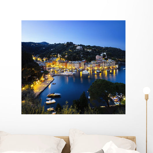 View of the harbour at dusk Wall Mural