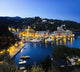 View of the harbour at dusk Wall Mural