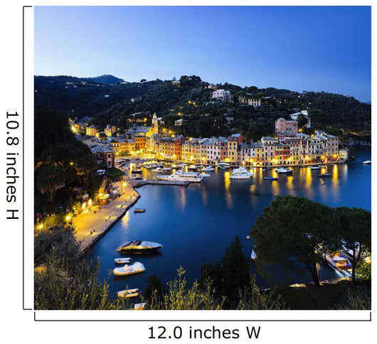 View of the harbour at dusk Wall Mural