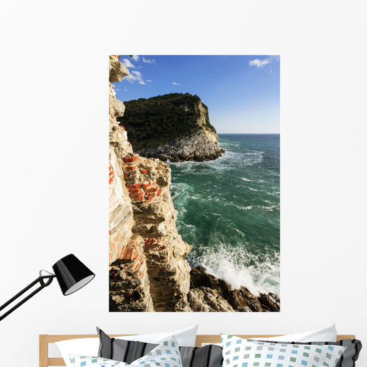 Cliffs along the coastline of the Italian Riviera Wall Mural