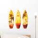 3 Surf Boards Wall Decal