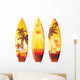 3 Surf Boards Wall Decal