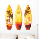 3 Surf Boards Wall Decal