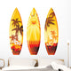 3 Surf Boards Wall Decal
