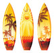 3 Surf Boards Wall Decal