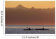 Two female sea kayakers enjoy a warm summer evening while paddling Wall Mural