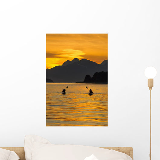 Sea Kayaking on a sublime evening Wall Mural