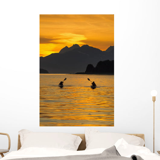 Sea Kayaking on a sublime evening Wall Mural