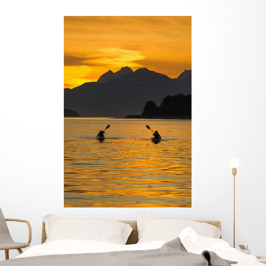 Sea Kayaking on a sublime evening Wall Mural