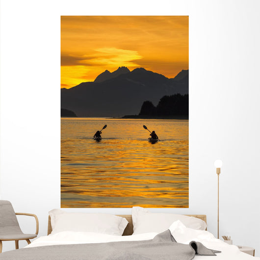 Sea Kayaking on a sublime evening Wall Mural