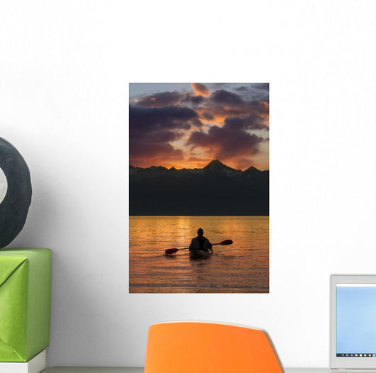 Sea Kayaking on a sublime evening Wall Mural