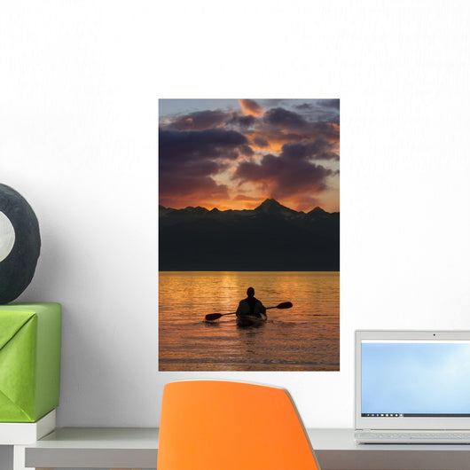 Sea Kayaking on a sublime evening Wall Mural
