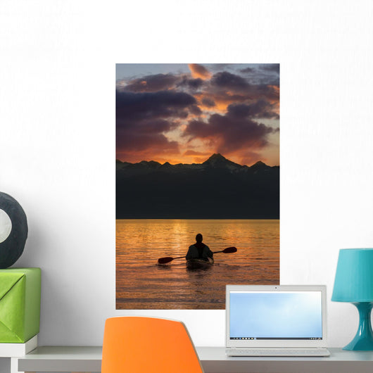 Sea Kayaking on a sublime evening Wall Mural