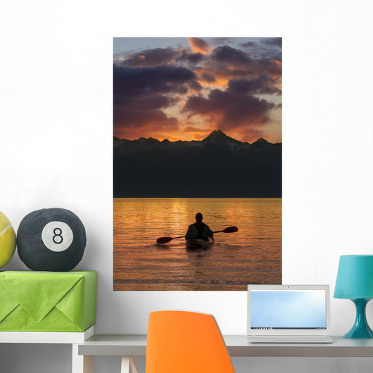 Sea Kayaking on a sublime evening Wall Mural