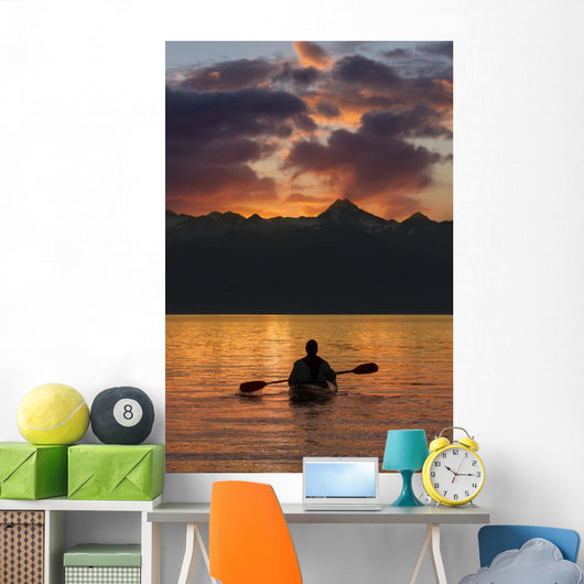 Sea Kayaking on a sublime evening Wall Mural
