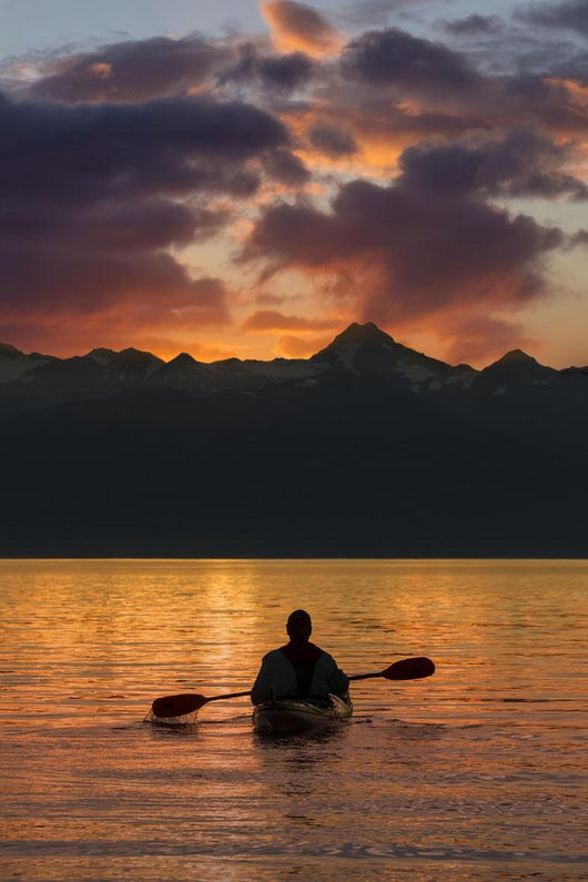 Sea Kayaking on a sublime evening Wall Mural