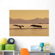 Couple Humpback Whales Lift Wall Decal