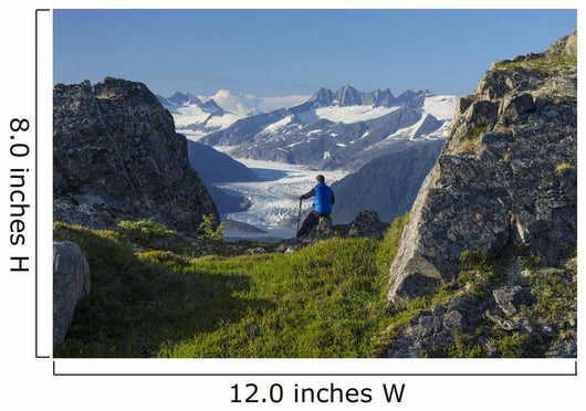 Mendenhall Glacier and the surrounding mountains provide a view Wall Mural
