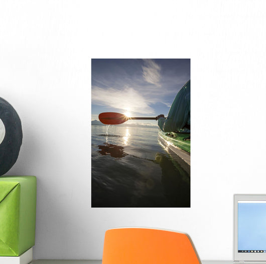Evening sea kayaking Wall Mural