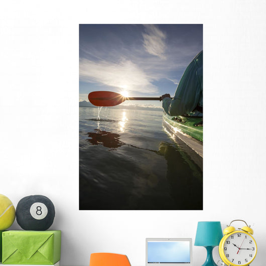 Evening sea kayaking Wall Mural
