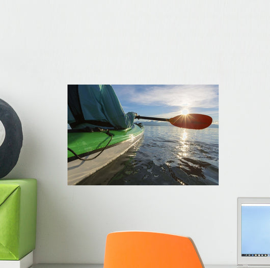 Evening sea kayaking Wall Mural
