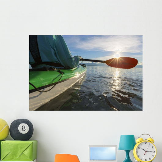 Evening sea kayaking Wall Mural