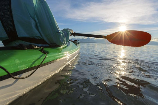 Evening sea kayaking Wall Mural