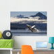 A humpback whale breaches as it leaps Wall Mural