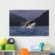 A Humpback Whale leaps Wall Mural