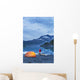 Man camping with a tent and kayak at Shoup Bay State Marine Park Wall Mural