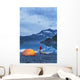 Man camping with a tent and kayak at Shoup Bay State Marine Park Wall Mural