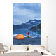 Man camping with a tent and kayak at Shoup Bay State Marine Park Wall Mural