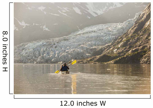 Sea kayakers paddling in evening light at Shoup Bay State Marine Park Wall Mural