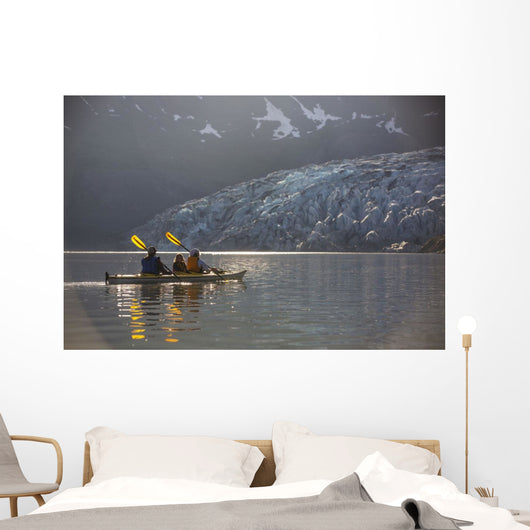 Sea kayakers paddling in evening light at Shoup Bay State Marine Park Wall Mural