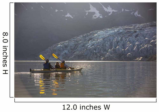 Sea kayakers paddling in evening light at Shoup Bay State Marine Park Wall Mural
