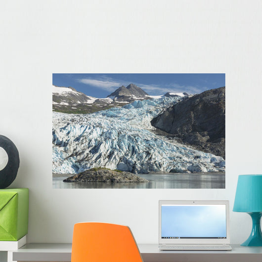 Scenic view of Shoup Glacier and Chugach Mountains Wall Mural