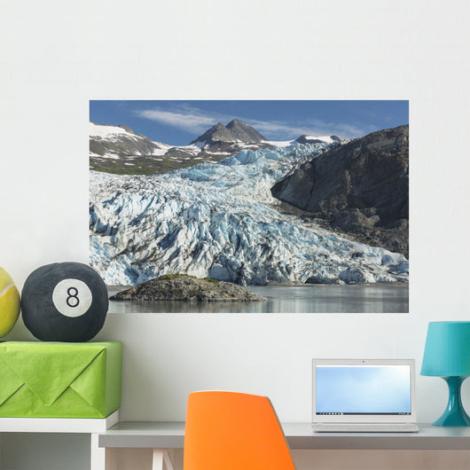 Scenic view of Shoup Glacier and Chugach Mountains Wall Mural