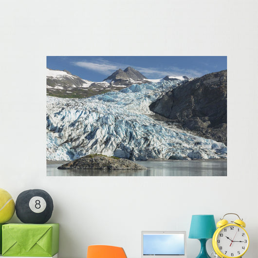 Scenic view of Shoup Glacier and Chugach Mountains Wall Mural