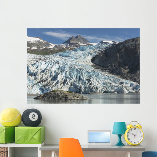 Scenic view of Shoup Glacier and Chugach Mountains Wall Mural