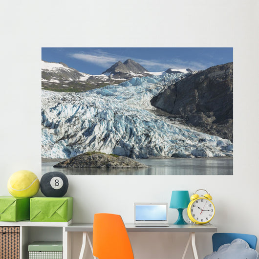 Scenic view of Shoup Glacier and Chugach Mountains Wall Mural